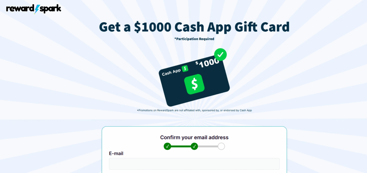 Reward Spark Cash App $1000 Free Giveaway | Earn Free Cash Instantly 2025 Reward Spark Cash App $1000 offer